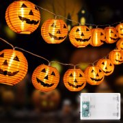 Auting 6 Meter Halloween K&uuml;rbis Lampion Lichterkette f&uuml;r Innen & Au&szlig;en