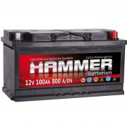 AUTOBATTERIE 12 Volt 100 Ah HAMMER Wartungsfrei 
