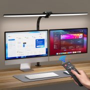 AUYLE-Doppelkopf LED Schreibtischlampe 24W 80CM mit Fernbedienung