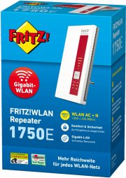 AVM FRITZ!WLAN Repeater 1750E WLAN-Repeater Wei&szlig;/Rot