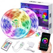 AWOW 2x 5 Meter Smart Wifi RGB LED Streifen mit Alexa und Google Home Sprachsteuerung