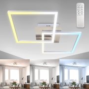 B.K.Licht BKL1333 27 Watt LED Frame Deckenleuchte dimmbar mit Fernbedienung