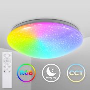 B.K.Licht BKL1472 15W RGB LED-Deckenlampe mit Fernbedienung
