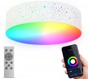 B.K.Licht &lrm;BKL1476 WiFi Smart LED-Deckenleuchte mit App, Fernbedienung und Sprachsteuerung