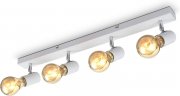 B.K.Licht Deckenleuchte Wei&szlig; 63cm max. 4 x 60W E27 ohne Leuchtmittel