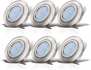 B.K.Licht I 6er Set schwenkbare LED Einbaustrahler 
