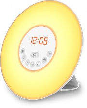 B.K.Licht LED Lichtwecker mit Sonnenaufgang-Funktion, Radio und 7 Farbwechsel