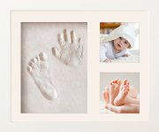 Baby Bilderrahmen mit Gipsabdruck von Handabdruck und Fu&szlig;abdruck f&uuml;r 14.93&euro; statt 19.97&euro;