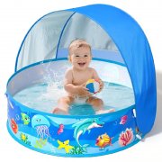 Baby Planschbecken mit Sonnendach f&uuml;r UV-Schutz 50+ im Angebot