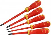 Bahco B220.015 Schraubendreher-Set Schlitz/Pz isoliert 5-teilig