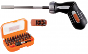 Bahco Bit-Ratschen-Schraubendreher mit Pistolengriff + 31-teiliger 1/4"-Bitsatz