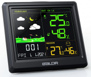 BALDR Funkwetterstation mit Wettervorhersage inkl. Au&szlig;ensensor