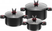 BALLARINI Topfset, 3-tlg., Inkl. 3 Glasdeckel