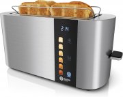 Balter TS-34-SL 4 Scheiben Langschlitz Toaster mit Touch Bedienung inkl. Br&ouml;tchenaufsatz