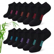 Bambus Sneaker Socken f&uuml;r Damen im 6er/12er Pack reduziert