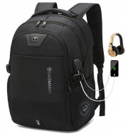 BAOMANYI Laptop Rucksack mit USB-Ladeanschluss und viel Stauraum
