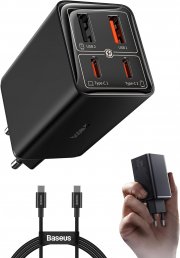 Baseus 65W GaN 6 USB-C und USB-A Netzteil und Schnellladeger&auml;t