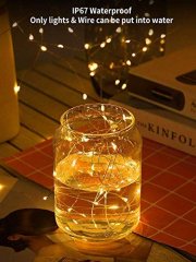 Batteriebetriebene 1 Meter Lichterkette, Warmwei&szlig; 