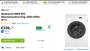 Bauknecht HWM 8F4 Waschmaschine f&uuml;r 8 kg W&auml;sche nur 339,00 Euro inkl. Versand bei AO.de
