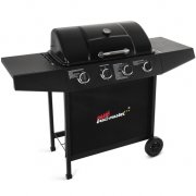 BBQ-Gasgrill mit 4 Hauptbrenner in Schwarz