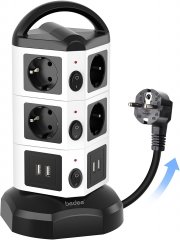 bedee 14-in-1 Steckdosenturm mit USB