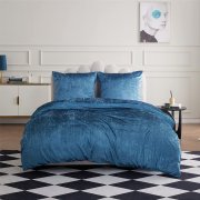 Bedsure Flanell Bettw&auml;sche mit Rei&szlig;verschluss und Kissenbezug