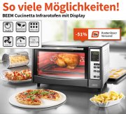 BEEM Cucinetta Infrarotofen mit Display und Pizzafunktion bei Digitalo f&uuml;r 59 Euro