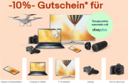 Bei Ebay gibt es 10% Rabatt auf ausgew&auml;hlte Technik Artikel