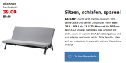 Bei IKEA 3er Bettsofa B&Auml;CKABY bis 31.1.2019 50 Euro billiger!