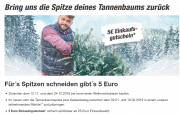 bei toom einen Weihnachtsbaum kaufen und 5 Euro Einkaufsgutschein* sichern