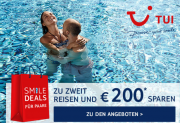 Bei TUI zu Zweit Reisen und 200 &euro; sparen!