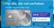 Beitragsfreie Barclaycard New Visa mit 50&euro; Startguthaben &ndash; dauerhaft geb&uuml;hrenfrei!