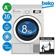 Beko DE8535RX0 A+++ Trockner W&auml;schetrockner W&auml;rmepumpentrockner 8kg 2ML