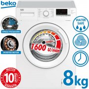 Beko WML81633NP1 Waschmaschine 8 kg Frontlader 1600 U/min