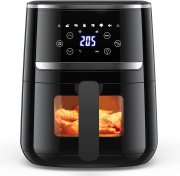 Belect 4,5 Liter XL Air Fryer Hei&szlig;luftfritteuse mit mit Sichtfenster und LED-Touchscreen