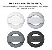 Belkin AirTag Schutz Secure Holder mit Clip ab 4,22&euro; je nach Farbe (Wei&szlig;, Schwarz, Hell-/Dunkelgrau)