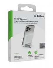 Belkin BoostCharge 5.000mAh magnetische Powerbank (7,5 Watt) mit Magsafe + Standfu&szlig;