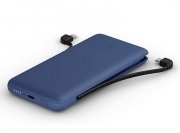 Belkin BOOSTCHARGE Plus 10.000mAh Powerbank mit integriertem Lightning- (MFI) und USB-C-Kabel