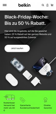Belkin Shop - Black Friday Week - Rabatt von 25% bis 50% je nach Artikel