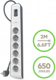 Belkin Surgemaster 6-fach Steckdosenleiste mit &Uuml;berspannungsschutz mit 2m Kabel