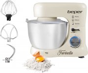 Beper BP.200 K&uuml;chenmaschine mit 4,5 l Edelstahl R&uuml;hrsch&uuml;ssel