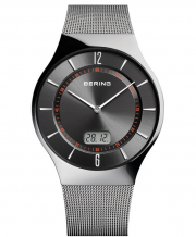 BERING 51640-077 Herren Analog Radio Collection Armbanduhr mit Edelstahl Armband und Saphirglas