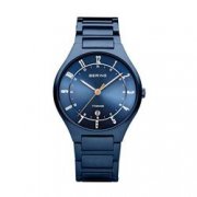 BERING Herren Analog Quarz Uhr mit Titan Armband 11739-797