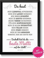 Beste Mama gerahmtes Muttertagsgeschenk bei Amazon f&uuml;r 18,50&euro;