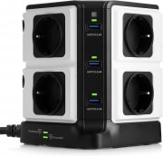 BESTEK Stromverteiler mit 8 AC-Buchsen und 6 USB-Ladeanschl&uuml;ssen