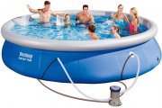 Bestway 57313 Fast Set Poolset 457x84 cm mit Filterpumpe und Zubeh&ouml;r