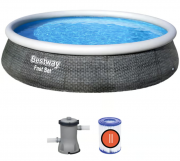 Bestway Fast Set 396 x 84 cm Poolset inkl. Filterpumpe mit Kartusche