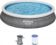 Bestway Fast Set Aufstellpool-Set &Oslash; 457cm x 84cm 9.677 Liter mit Filterpumpe