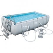 Bestway Power Steel Rectangular Frame Pool Set, Schwimmbad f&uuml;r 319&euro;