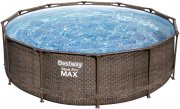 Bestway Steel Pro Max DELUXE SERIES &Oslash; 366 x 100 cm Framepool-Set mit Filterpumpe und Leiter